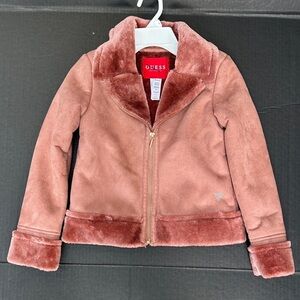 New GUESS girls Blush Pink Jacket SZ 10